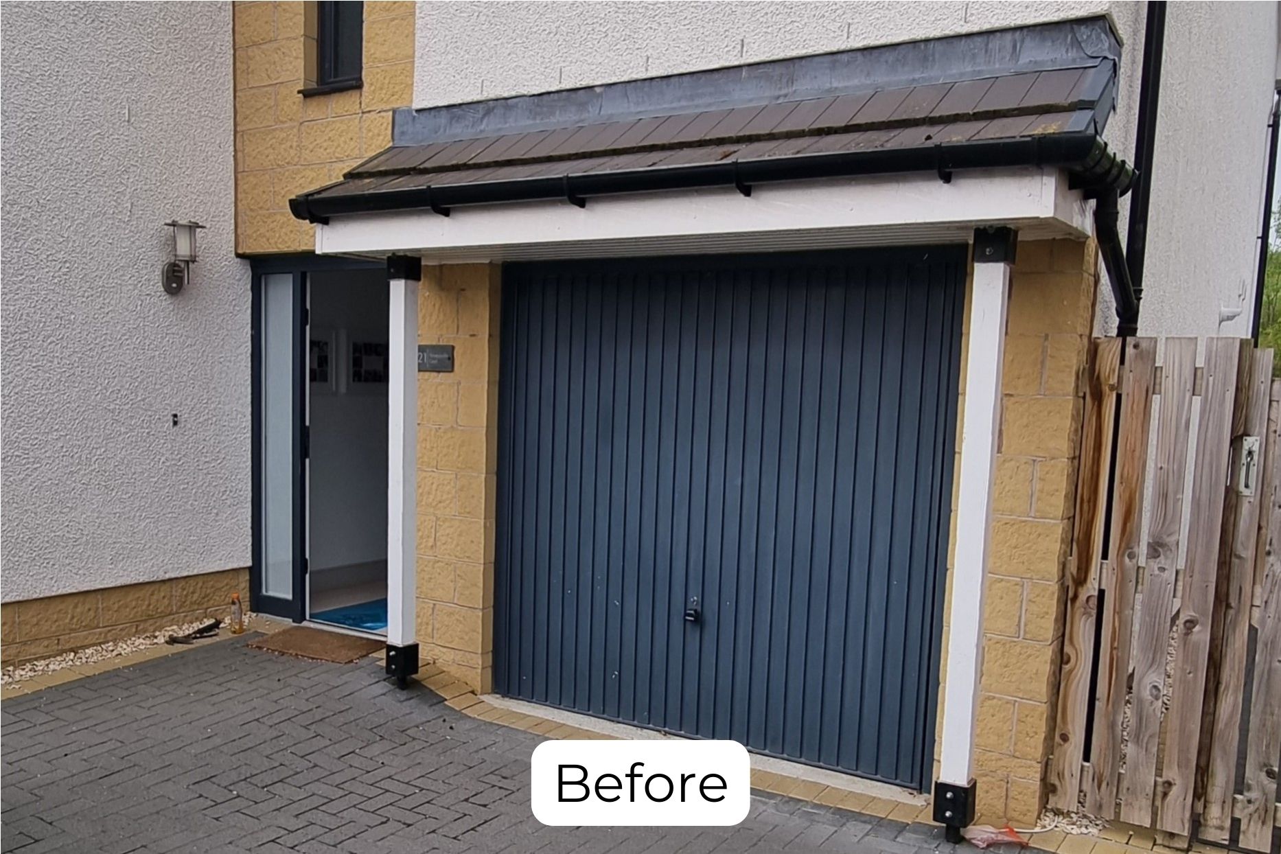 Garage Conversion Glasgow Before Image